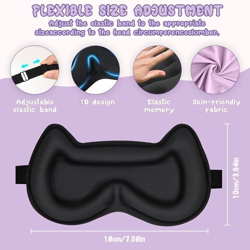 Kids Sleep Mask Eye Mask: 3D Contoured Cup Sleeping Masks Pressure-Free - Image 3