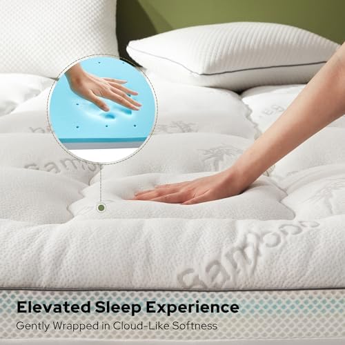 BEDLORE 4 Inch Dual Layer Memory Foam Mattress Topper Queen - Image 4