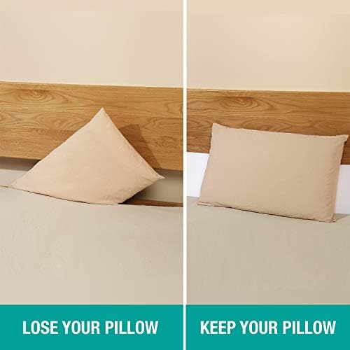 Vekkia Twin Bed Wedge Pillow for Headboard, Bed Gap Filler White - Image 2
