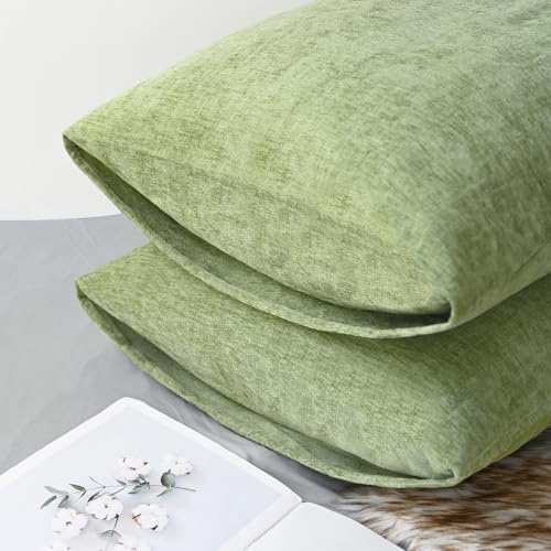 CaliTime Decorative Standard Throw Pillow Covers 26 X 20 Inches Sage Green - Image 4