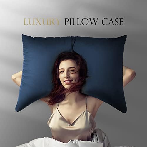 Cooling Side Sleeper Curved Pillow Case Queen 1 Pack 20 * 30 Navy Blue - Image 6