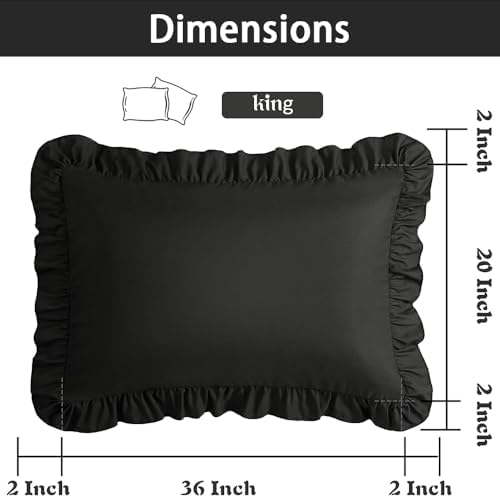 Ruffle Pillow Case King Size Set of 2 - Image 2