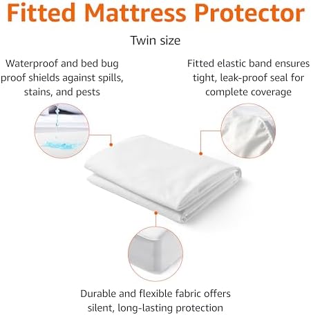 Amazon Basics Waterproof Mattress Protector, Silent Protection - Image 2