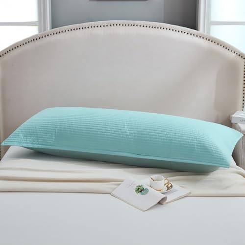 Quilted Body Pillow Cover, Striped Long Size 21"x54" Body Pillowcase 1PC Soft - Image 4