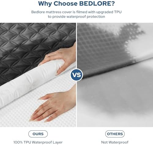 BEDLORE 2 Pack Waterproof Mattress Protector, Twin Size Mattress Pad - Image 2