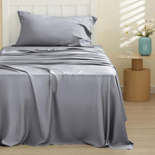 Bedsure PureWoven 100% Rayon Derived from Bamboo, Twin XL Sheets, 3 Pieces - Image 2