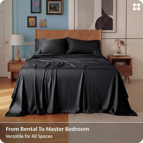 Bedsure PureWoven 100% Rayon Derived from Bamboo, Queen Sheets, 4 Pieces - Image 6