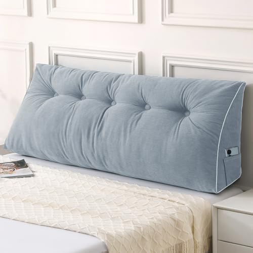 Sasttie Headboard Pillow Queen, Wedge Pillow Headboard by SASTTIE