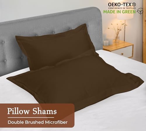Royale Linens Microfiber Standard Size Pillow Shams Set of 2 - Image 3