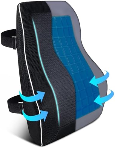 Gel Lumbar Support Pillow for Office Chair Car Gaming Chair Lower Back Pain by NICEEDAYBRAND