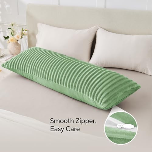 BEDELITE Fluffy Striped Body Pillow Cover - Image 4