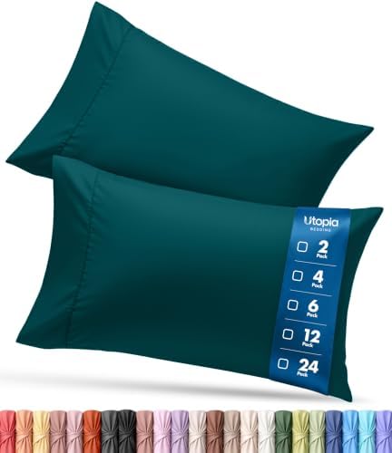 Pillow Covers Queen Size Set of 4, Soft and Comfy Pillow Cases by UTOPIABEDDING
