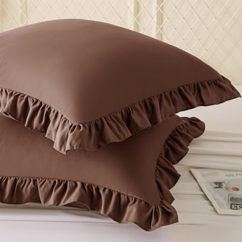 KKJIAF 2 Pack Ruffle Pillow Cases 22x22 Inches - Image 2