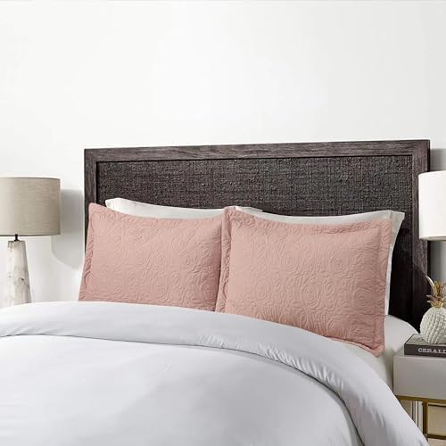 MarCielo 2-Piece Embroidered Pillow Shams, Decorative Microfiber Pillow Covers - Image 2