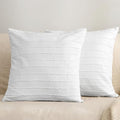 JELLYMONI White Striped Tufted Pillowcases 18"x 18" by JELLYMONI