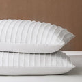 JELLYMONI White Striped Tufted Pillowcases King Size by JELLYMONI