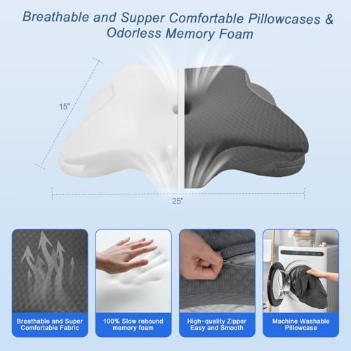 Pain Relief Cervical Pillow for Neck Support, Adjustable Ergonomic Pillow - Image 6