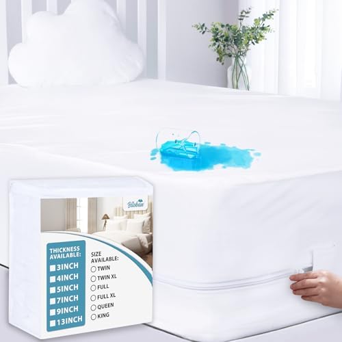 Twin XL Mattress Protector Waterproof Zippered by Bilobanbabybedding