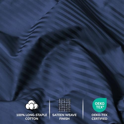 Feather & Stitch 100% Cotton Sateen 500 TC Twin Size Bed Sheet Set - Image 5