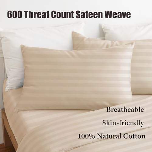 100% Cotton Zippered Pillow Protectors Queen Size - Image 4