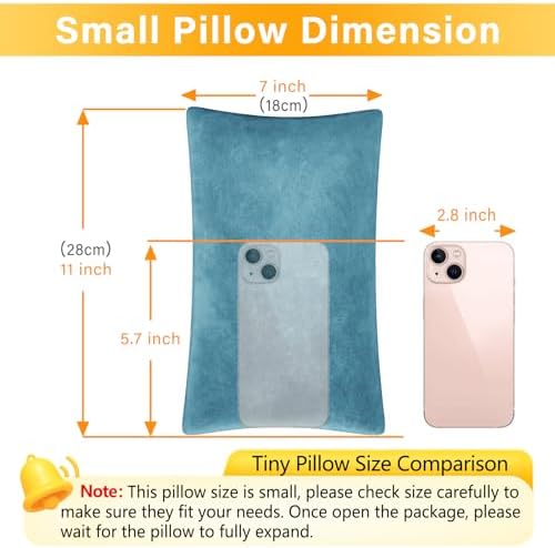 1 MIDDLE ONE 2 Pack Small Pillow, Memory Foam Mini Pillow 11 X 7 Inches - Image 2