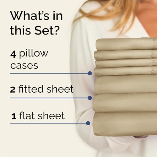 Split King 7 Piece Bed Sheet Set - Image 2