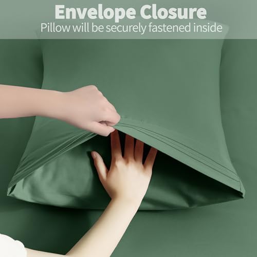 Horbaunal Microfiber Pillowcases King Size, 2 Pack - Image 5