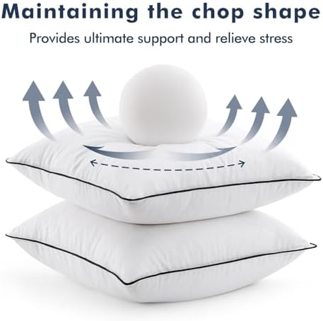 MIULEE Goose Feather Down 26x26 Euro Pillow Insert Set of 2 - Image 6