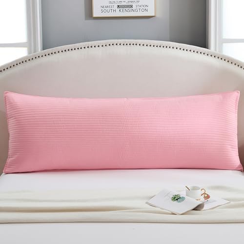 Quilted Body Pillow Cover, Striped Long Size 21"x54" Body Pillowcase 1PC Soft - Image 2