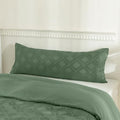 JELLYMONI Green Grid Tufted Pillowcases Body Size 20" x54" by JELLYMONI