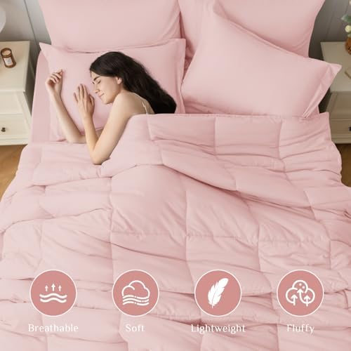 JOLLYVOGUE Twin Comforter Set, Ultra-Soft Bed in a Bag Twin Size 5 Pieces - Image 2