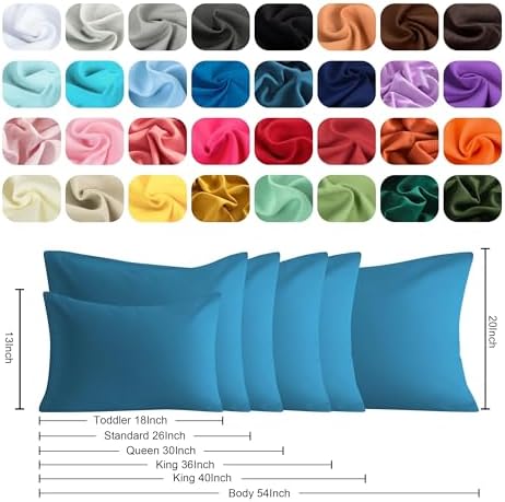 Body Pillow Cases, 2 Pack, 20x54 in, Microfiber, Slate Blue - Image 6