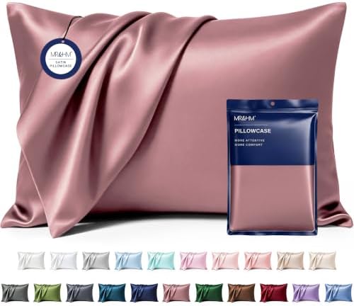 MR&HM Satin Pillowcase 2 Pack, King Size 20"x36", Rose Taupe by MRHM