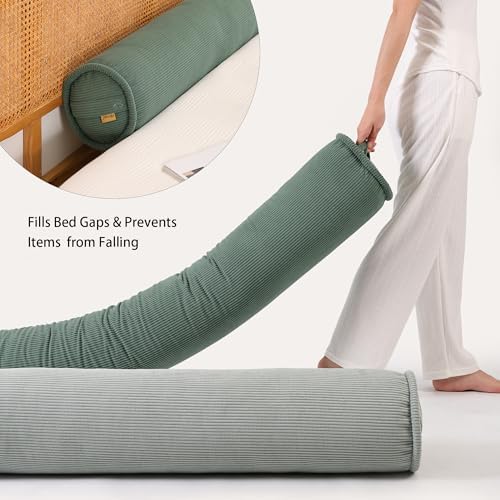 Corduroy Body Pillow, Round Bolster Cylinder Pillow - Image 5