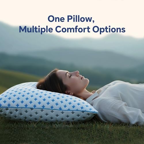 Queen Pillows Set of 4, Cooling Shredded Memory Foam Pillows - Image 2