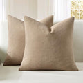 MIULEE Light Brown Chenille Couch Throw Pillow Covers by MIULEE