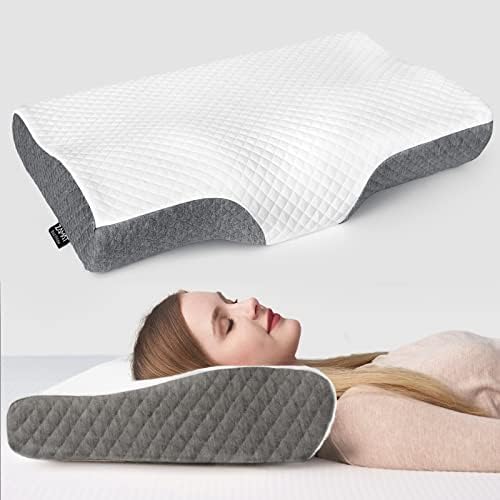 ZAMAT Memory Foam Pillow for Neck Pain Relief, Adjustable Ergonomic Cervical by ZAMAT