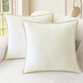 CaliTime Decorative Couch Throw Pillow Covers 16 X 16 Inches Cream by CaliTime