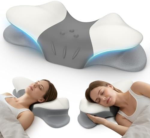 Cervical Neck Pillow for Pain Relief, Ergonomic Side Sleeper Pillow for Sleeping by beslovo