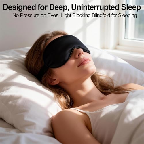 Sleep Mask for Women & Men, Soft Silk Eye Mask - Image 6