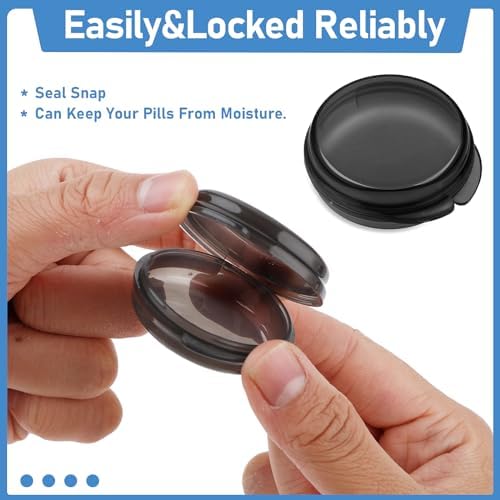 WLLHYF 4 Pcs Mini Pill Organizer Small Pill Box Cute Portable Pill Case - Image 3