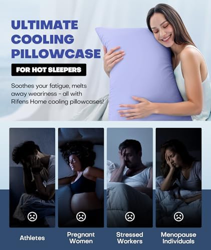 Ultra-Chill Cooling Pillowcase for Hot Sleepers, Softer Than Silk Pillow Cases - Image 6