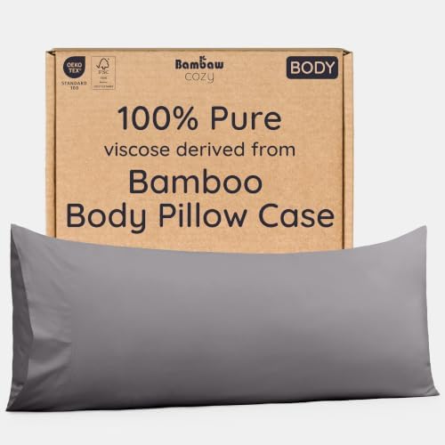 Bambaw 100% Viscose Derived from Bamboo Body Pillow Case 20x54 – Cooling by Bambaw