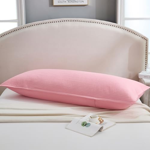 Quilted Body Pillow Cover, Striped Long Size 21"x54" Body Pillowcase 1PC Soft - Image 4