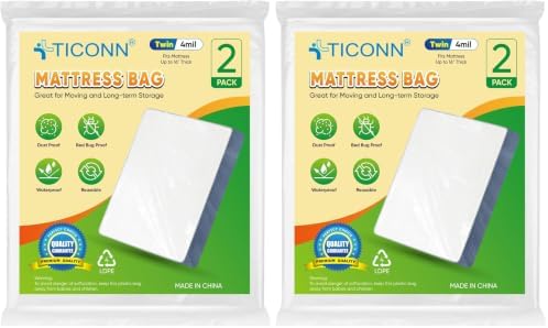 TICONN 2PK Plastic Mattress Bag by TICONN