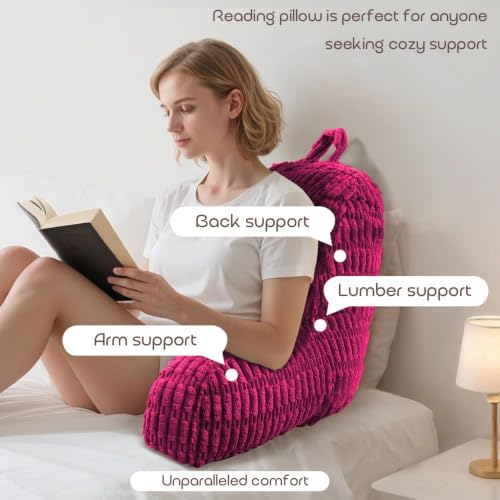 Reading Pillows for Bed Back Rest Pillow for Sitting up - Image 3