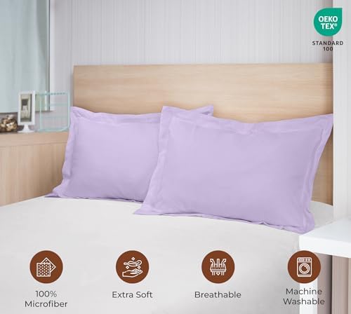 Royale Linens Microfiber Euro Size Pillow Shams Set of 2 - Image 5
