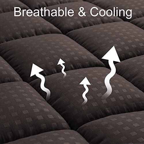 HYLEORY Twin Mattress Pad Quilted Fitted Mattress Protector Cooling Pillow Top - Image 2