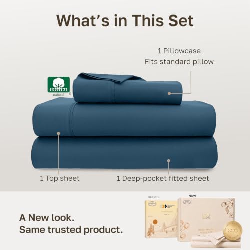 California Design Den 100% Cotton Sateen Twin Bedsheets - Image 3