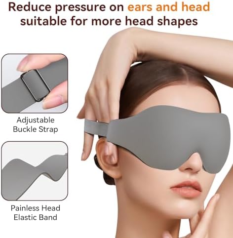 Sleep Mask, EVA BELLE Eye Mask for Men Women, Zero Pressure 3D Sleeping Mask - Image 4